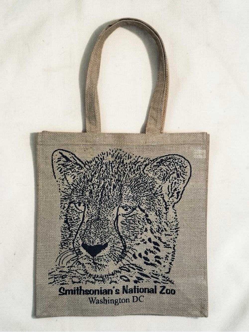 Smithsonian's National Zoo Cheetah Tote Bag in Jute